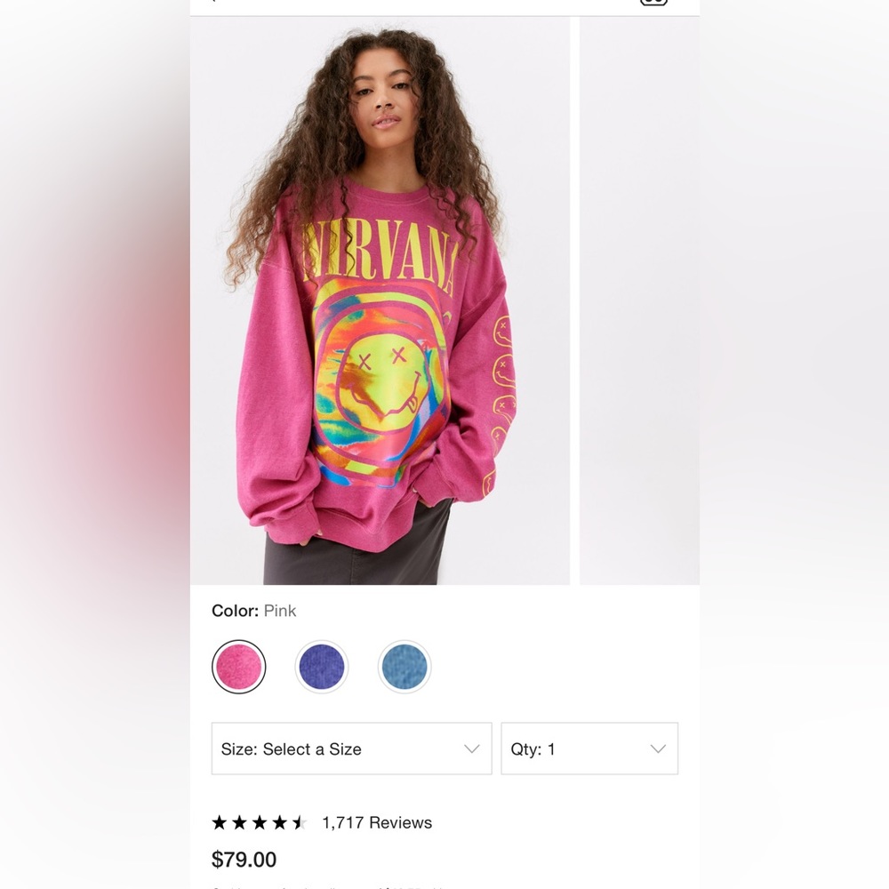 Pink Crew Neck Sweatshirt